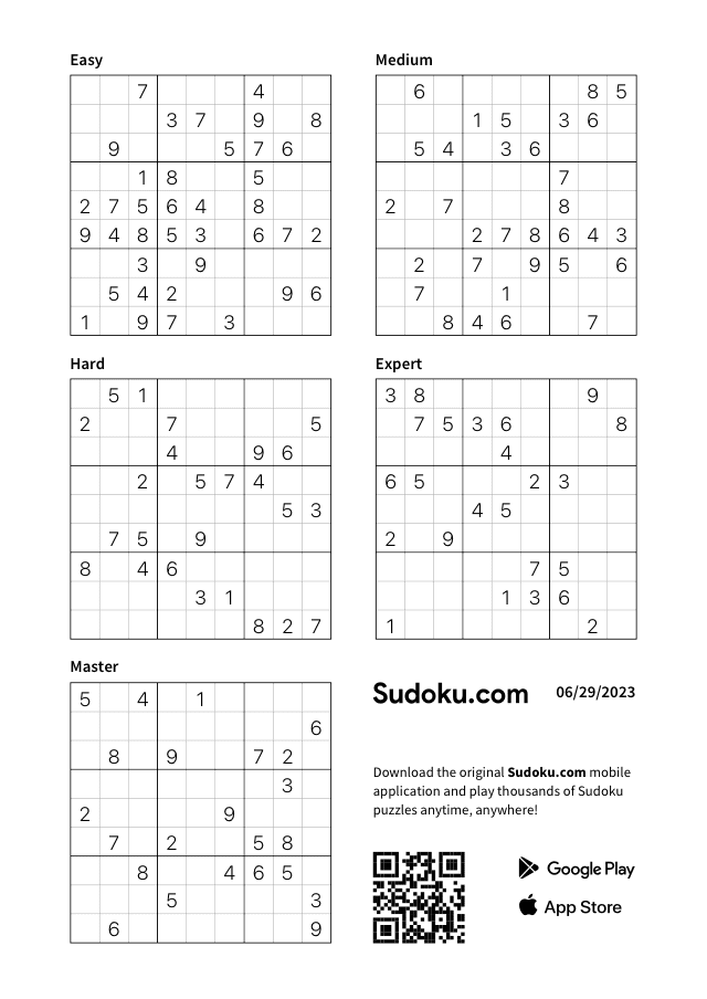 Printable Sudoku Puzzles For Free 2316