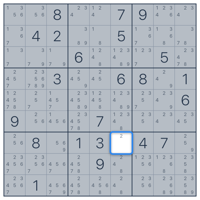 Obvious triples - Sudoku technique